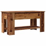vidaXL Table basse vieux bois 101x49x52 cm bois d'ingénierie