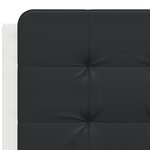 vidaXL Coussin de tête de lit noir et blanc 120 cm similicuir