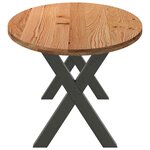 vidaXL Table à manger marron clair bois de chêne massif ovale