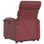 vidaXL Fauteuil inclinable de massage électrique rouge bordeaux