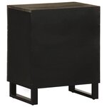 vidaXL Table de chevet noir 50x33x60 cm bois de manguier massif