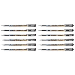 Stylo roller encre gel BN15 0 8 mm Spécial Textile Noir x 12 PENTEL