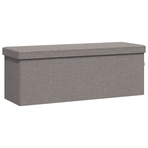 vidaXL Banc de rangement pliable gris clair faux lin