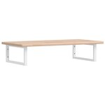 vidaXL Étagère de vasque murale acier et bois de chêne massif