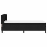 vidaXL Lit à ressorts avec tête de lit Noir 200 x 80 cm tissu