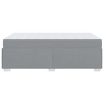 vidaXL Cadre de lit avec matelas Gris clair 120 x 200 cm tissu