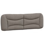 vidaXL Coussin de tête de lit taupe 160 cm tissu
