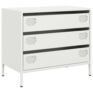 vidaXL Buffet blanc 68x39x58 5 cm acier laminé à froid
