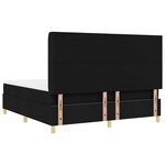 vidaXL Lit à ressorts avec bandes LED Noir 180 x 200 cm tissu
