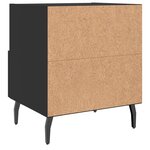 vidaXL Tables de chevet 2 Pièces noir 40x35x47 5 cm bois d’ingénierie
