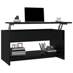 vidaXL Table basse noir 102x50x52 5 cm bois d'ingénierie