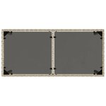 vidaXL Table de jardin dessus en verre gris clair 115x54x74 cm rotin