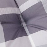 vidaXL Coussins de chaise jardin à dossier haut lot de 4 carreaux gris