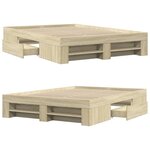 vidaXL Cadre de lit sans matelas chêne sonoma 120x190 cm