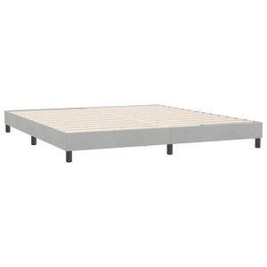 vidaXL Cadre de lit sans matelas gris clair 180x220 cm velours