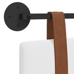 vidaXL Tête de lit suspendue Blanc PU antique