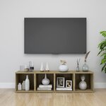 vidaXL Meuble TV chêne sonoma 37x35x37 cm bois d’ingénierie