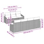 vidaXL Ensemble de canapés de jardin 8 pièces avec coussins beige en polyrotin