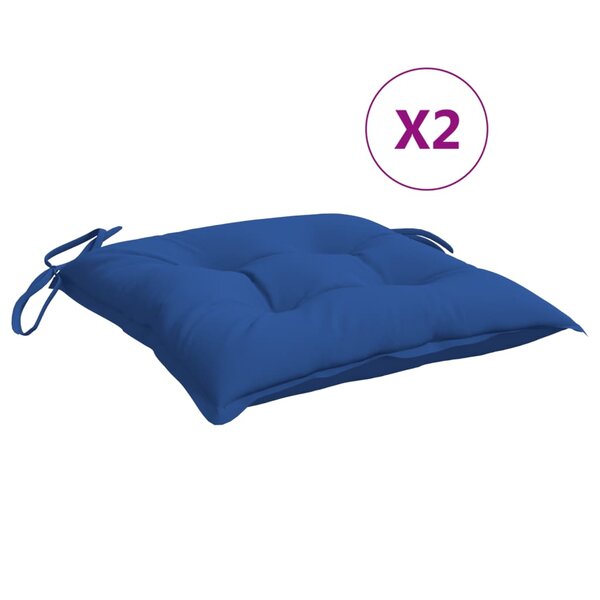 vidaXL Coussins de palette lot de 2 bleu 50x50x7 cm tissu oxford