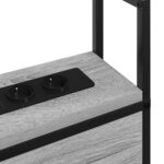 vidaXL Headboard de Rangement avec Station de Charge Sonoma gris 90 cm