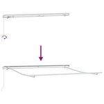 vidaXL Auvent Rétractable Vert et blanc 350 x 250 cm