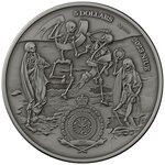BLACK DEATH Human Tragedies 2 Once Argent Monnaie 5 Dollars Niue 2023