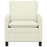 vidaXL Canapé Crème 76 x 81 x 87 5 cm Tissu