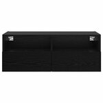 vidaXL Meubles TV muraux 2 Pièces Chêne noir 80 x 30 x 30 cm