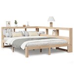 vidaXL Lit bibliothèque sans matelas 140x200 cm bois massif de pin
