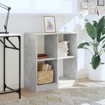 vidaXL Bibliothèque gris béton 68 5x32x75 cm bois d'ingénierie