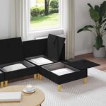 vidaXL Canapé modulaire avec rangement 4 Pièces Noir Tissu