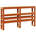 vidaXL Tête de lit avec étagères marron cire 120 cm bois massif de pin