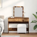 vidaXL Coiffeuse Bois Ancien 100 x 40 x 130 cm Bois d'ingénierie