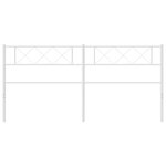 vidaXL Tête de lit métal blanc 180 cm
