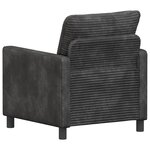 vidaXL Canapé Gris foncé 76 x 81 x 87 5 cm Polyester