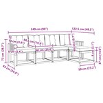 vidaXL Ensemble de canapés d'extérieur 5 pc Gris Naturel et Clair