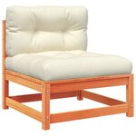 vidaXL Salon de jardin 6 Pièces avec coussins cire marron bois pin massif