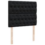 vidaXL Sommier à lattes de lit avec matelas Noir 120x200 cm Velours