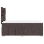 vidaXL Sommier à lattes de lit avec matelas Marron foncé 90x200 cm