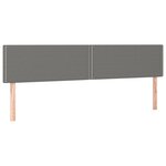 vidaXL Tête de lit à LED Gris foncé 200x5x78/88 cm Tissu