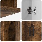 vidaXL Maison pour chat Chêne fumé 85 x 55 x 50 cm Bois d'ingénierie