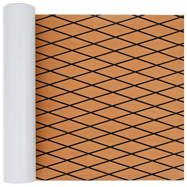 vidaXL Tapis de bateau Rayé Marron et noir 190 x 70 cm EVA