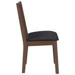 vidaXL Chaises à manger coussins 2 Pièces marron bois massif caoutchouc
