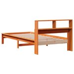 vidaXL Lit bibliothèque sans matelas cire marron 90x200 cm pin massif