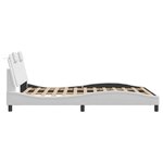 vidaXL Cadre de lit Viana sans matelas blanc 140x190 cm similicuir