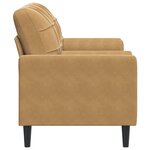 vidaXL Canapé 2 places avec oreillers décoratifs brun 140 cm velours