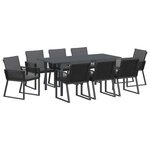 vidaXL Ensemble de salle à manger pour jardin 9 Pièces Anthracite