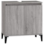 vidaXL Ensemble de meubles de salle de bain 3 Pièces Sonoma gris
