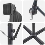 vidaXL Parasol banane à mât déporté Anthracite 249 x 249 x 250 cm