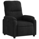 vidaXL Fauteuil inclinable noir tissu microfibre